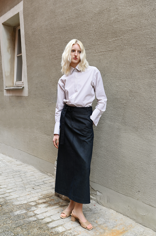 Jeansrock mit Gürtel